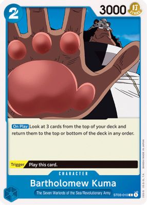 Bartholomew Kuma ST03-010 card