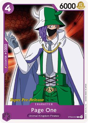 Page One ST04-012 card