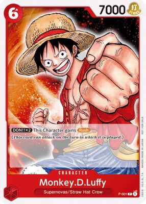 Monkey.D.Luffy P-001 card
