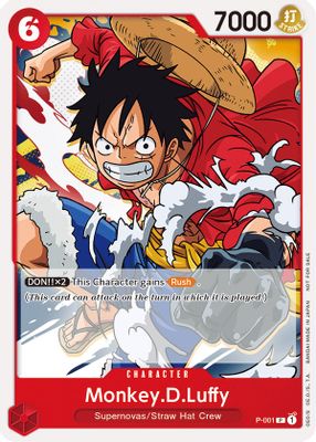 Monkey.D.Luffy P-001 card