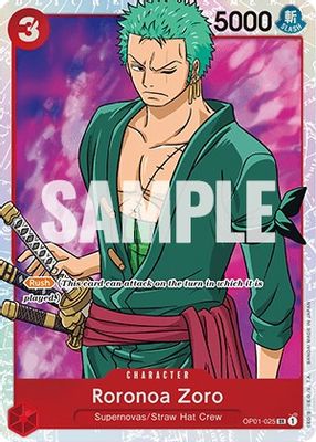 Roronoa Zoro OP01-025 card