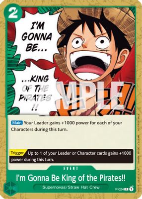 I'm Gonna Be King of the Pirates!! P-024 card