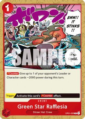 Green Star Rafflesia OP01-028 card