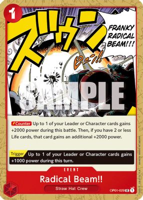 Radical Beam!! OP01-029 card
