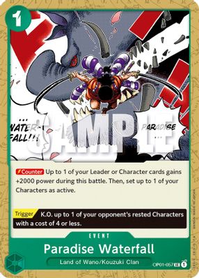 Paradise Waterfall OP01-057 card