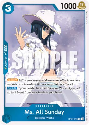 Ms. All Sunday OP01-079 card