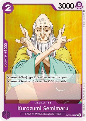 Kurozumi Semimaru OP01-099 card