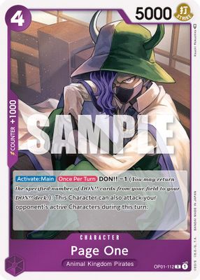 Page One OP01-112 card