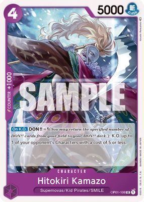 Hitokiri Kamazo OP01-108 card
