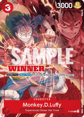 Monkey.D.Luffy P-006 card