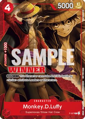 Monkey.D.Luffy P-007 card