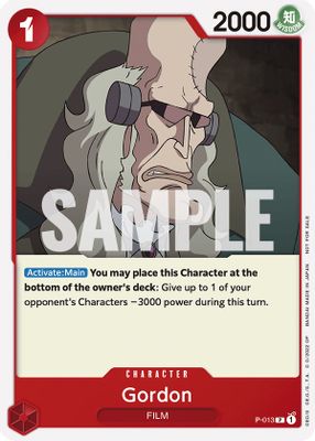 Gordon P-013 card