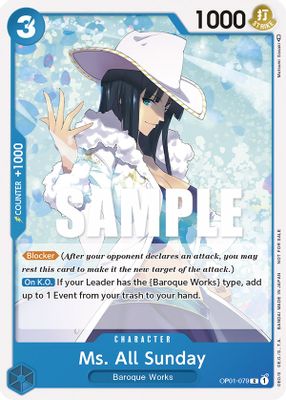 Ms. All Sunday OP01-079 card