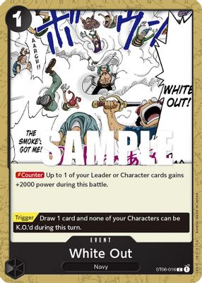 White Out ST06-016 card