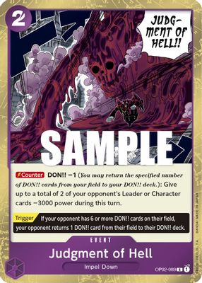 Judgment of Hell OP02-089 card