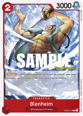Blenheim OP02-012 card