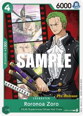Roronoa Zoro OP02-043 card