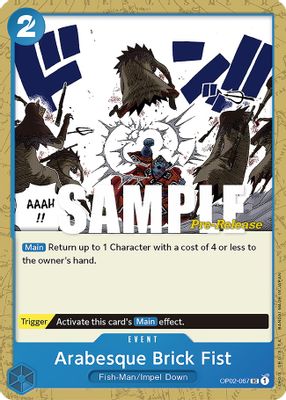 Arabesque Brick Fist OP02-067 card