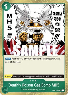 Deathly Poison Gas Bomb MH5 OP03-038 card