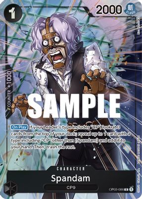 Spandam OP03-086 card