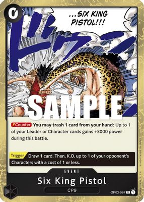 Six King Pistol OP03-097 card
