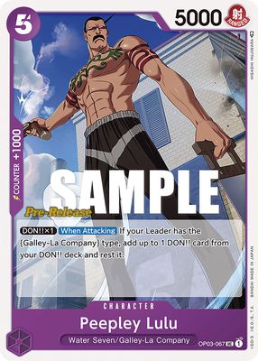 Peepley Lulu OP03-067 card