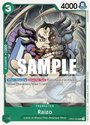 Raizo OP01-052 card