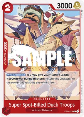 Super Spot-Billed Duck Troops OP04-009 card
