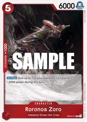 Roronoa Zoro OP04-015 card
