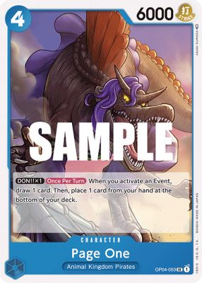 Page One OP04-053 card