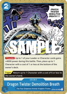 Dragon Twister Demolition Breath OP04-057 card