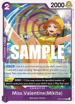Miss.Valentine OP04-066 card