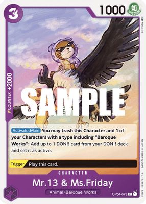 Mr.13 & Ms.Friday OP04-073 card