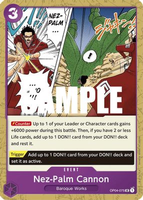 Nez-Palm Cannon OP04-075 card