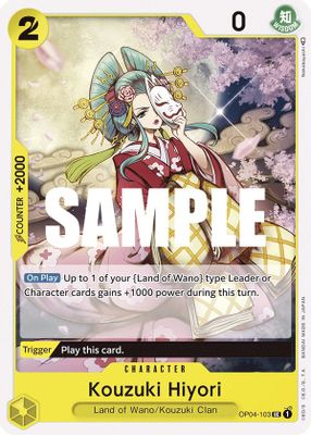 Kouzuki Hiyori OP04-103 card
