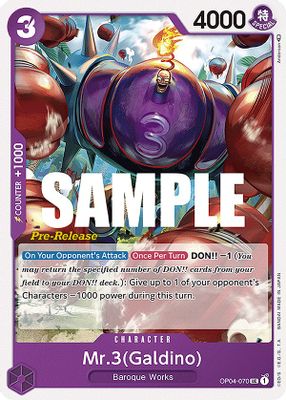 Mr.3 OP04-070 card