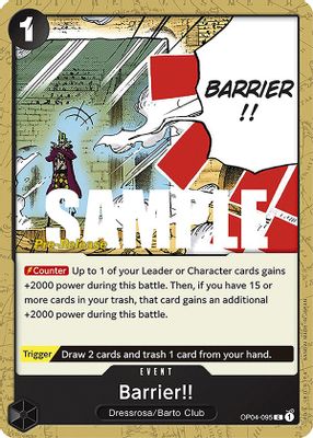 Barrier!! OP04-095 card