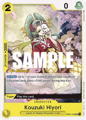 Kouzuki Hiyori OP04-103 card