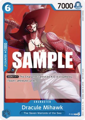 Dracule Mihawk P-052 card