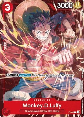 Monkey.D.Luffy P-006 card