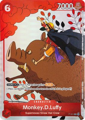 Monkey.D.Luffy P-001 card