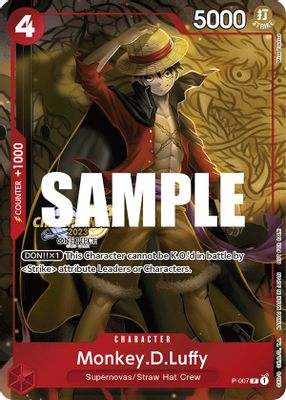 Monkey.D.Luffy P-007 card