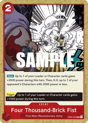 Four Thousand-Brick Fist OP05-020 card