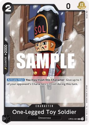 One-Legged Toy Soldier OP05-081 card
