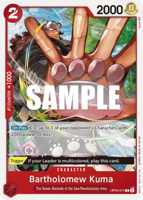 Bartholomew Kuma OP05-011 card