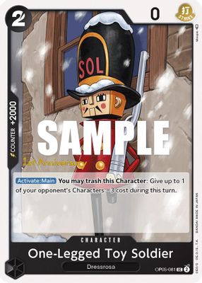 One-Legged Toy Soldier OP05-081 card