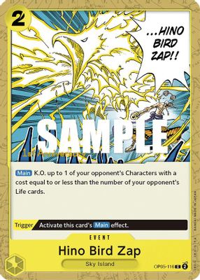 Hino Bird Zap OP05-116 card