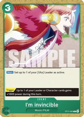 I'm invincible ST11-005 card