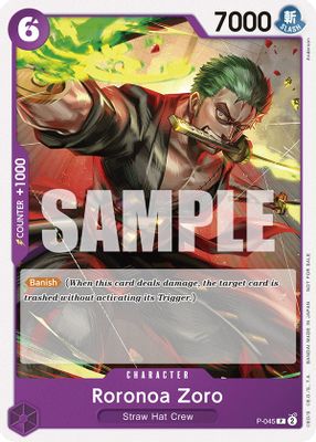 Roronoa Zoro P-045 card