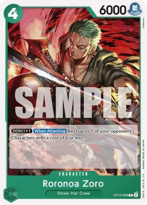 Roronoa Zoro ST12-008 card